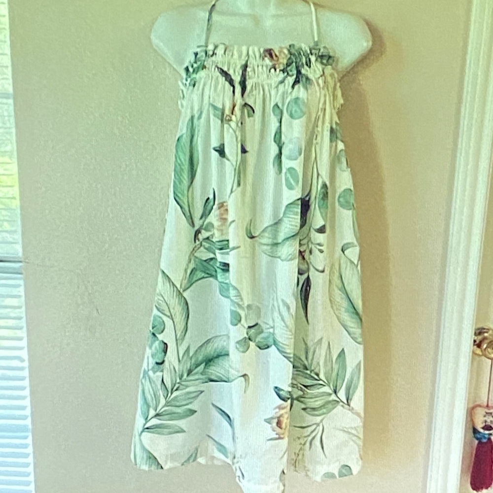 H&M Kids Dress with Green Leaf Print